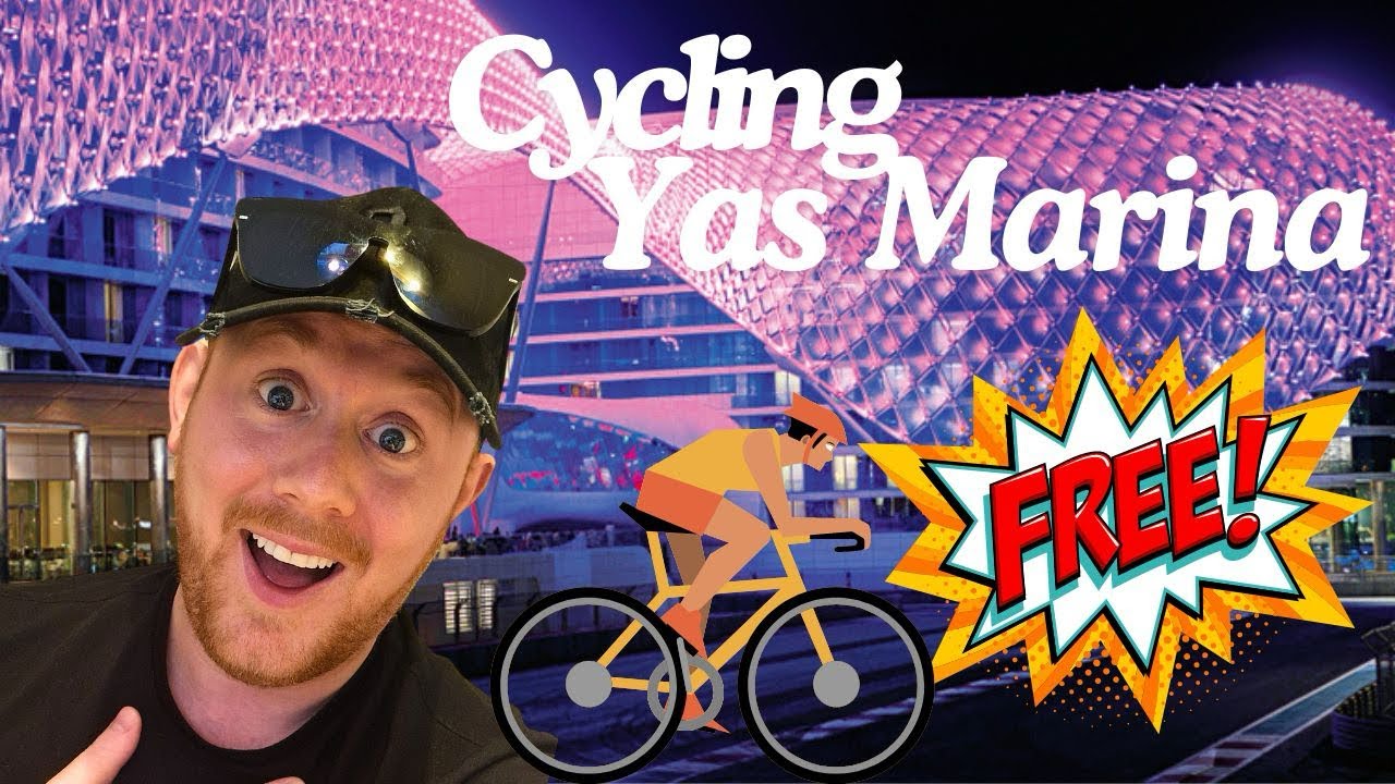 POV Cycling a lap of the Yas Marina F1 Circuit in Abu Dhabi (It was hot!🥵)
