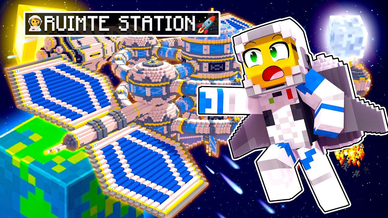 Mijn Kijkers Bouwde Een Ruimte Station Binnen 1 Jaar In Minecraft