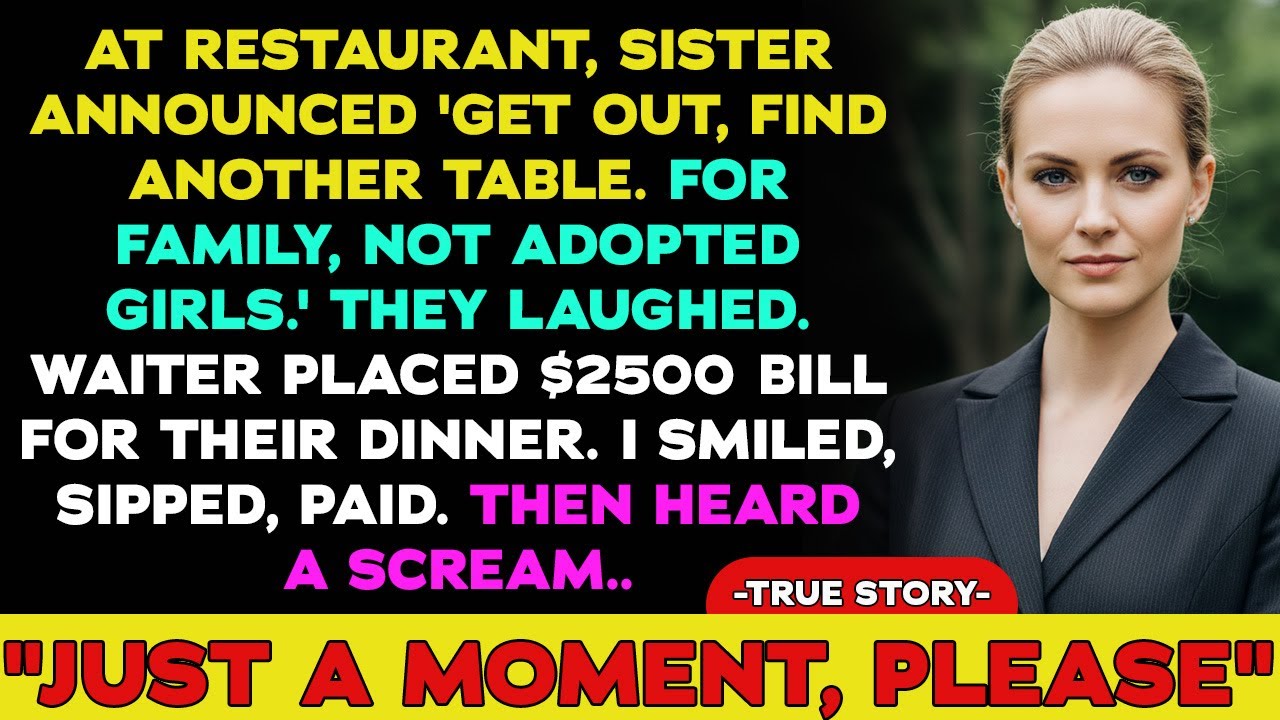 My Sister Told Me to “Get Out” at Family Dinner — Then Handed Me the $2,600 Bill