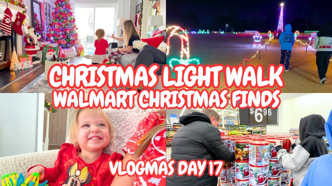 CHRISTMAS LIGHT WALK | WALMART CHRISTMAS FINDS 😳🎄 | Vlogmas Day 17| Family 5 Vlogs