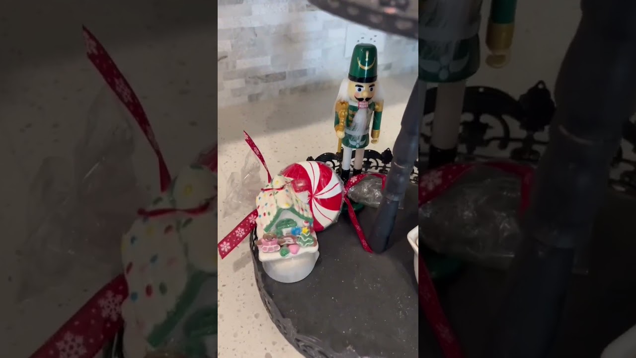 Let’s create a Nutcracker-themed tiered tray.