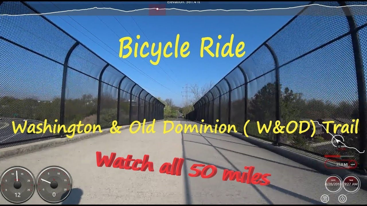 Riding Washington & Old Dominion ( W&OD) Trail with Sony AS300