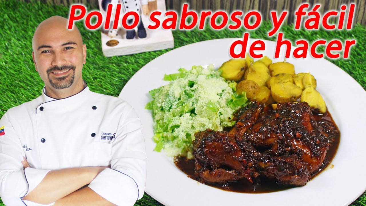 Pollo en salsa negra