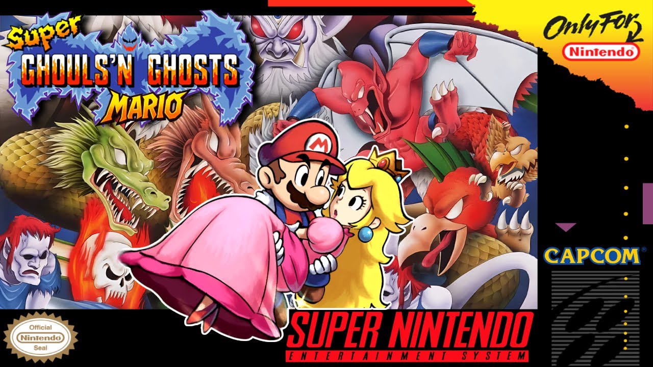 Super Ghouls 'n Ghosts - Super Mario Edition [SNES] (Sprite Hack)