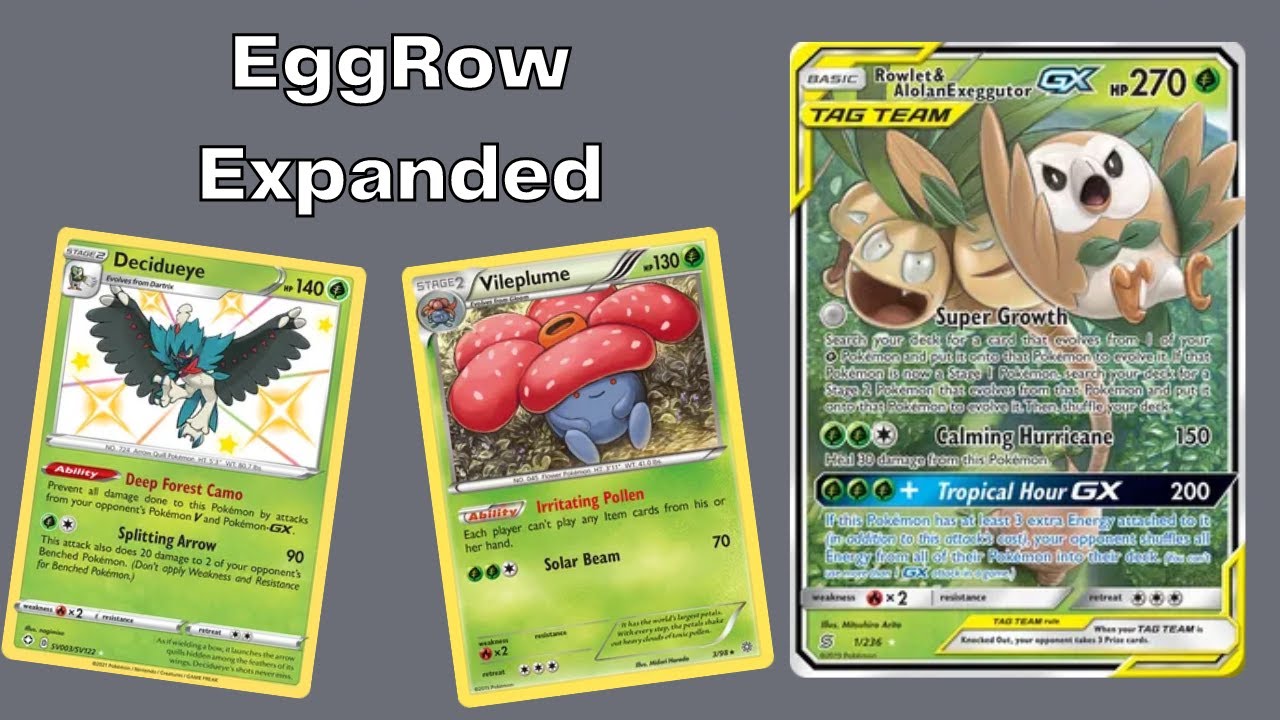 Rowlet and Alolan Exeggutor-GX Expanded Deck Profile and Battle PTCGO