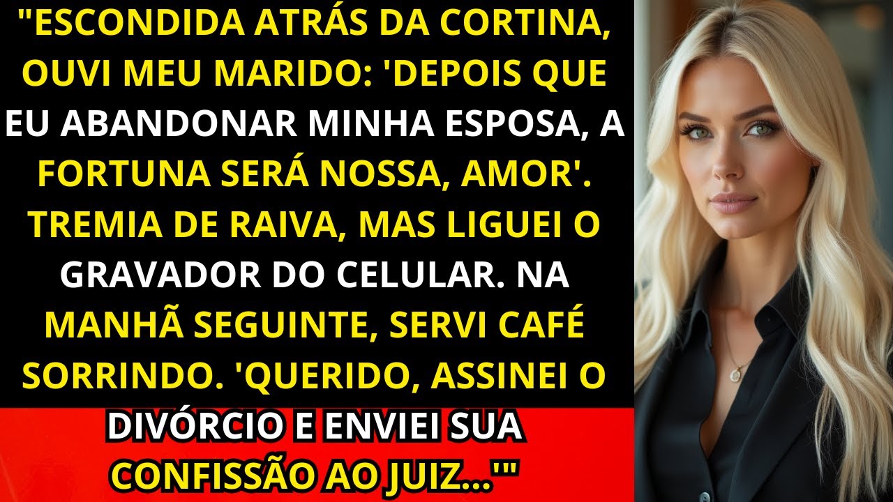 “Escondida atrás da cortina, ouvi meu marido confessar — e a vida dele nunca mais foi a mesma...”