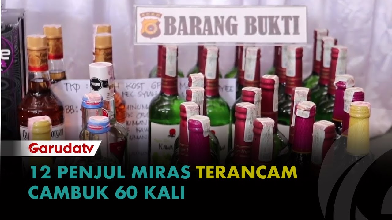 Terjaring Razia, Penjual Miras Aceh Ini Terancam Cambuk 60 Kali