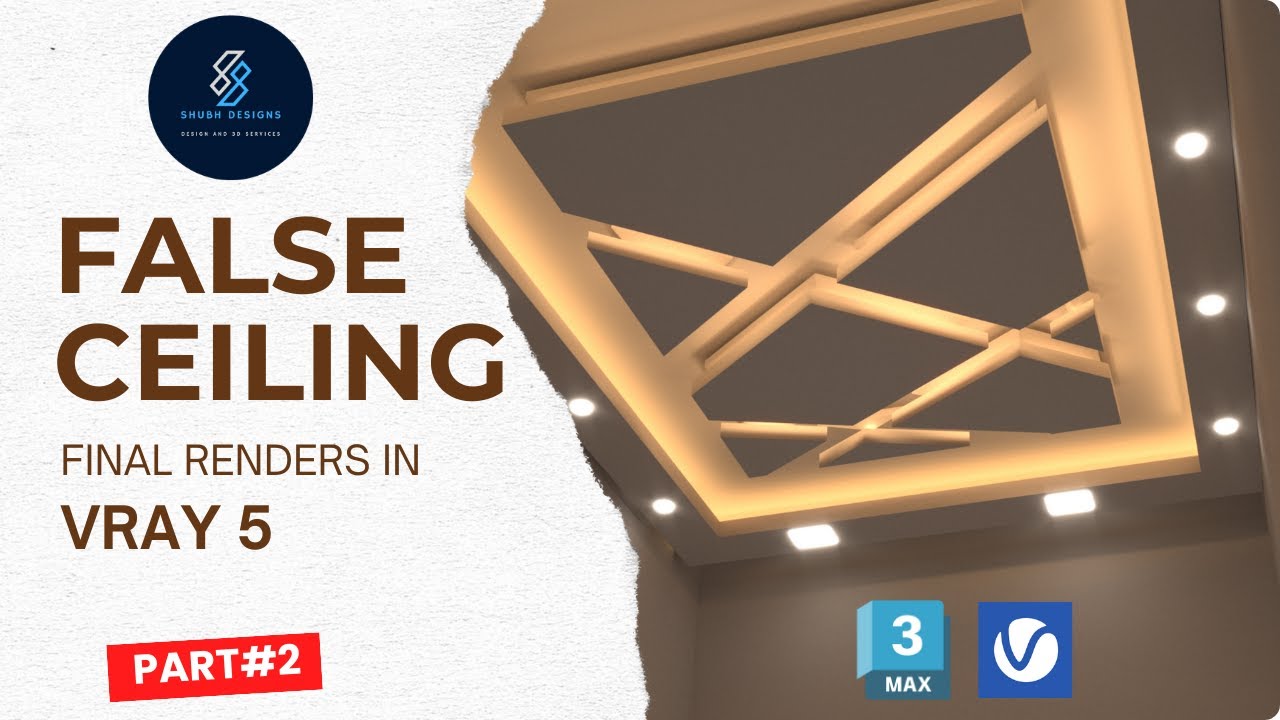 Rendering a Stunning 3D False Ceiling Design in 3ds Max and Vray 5 #3d  #vray #interiordesign