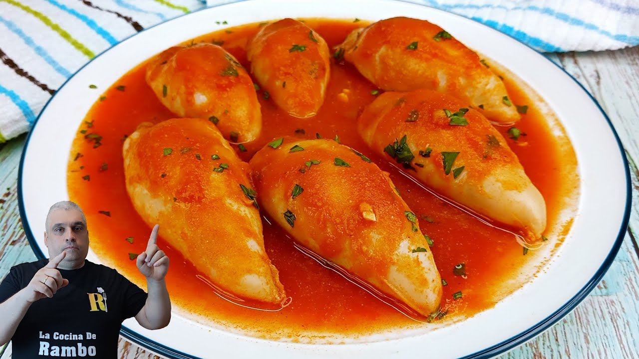 CALAMARES RELLENOS de MARISCO con UNA SALSA ESPECTACULAR - Fácil y Rico 😋😋