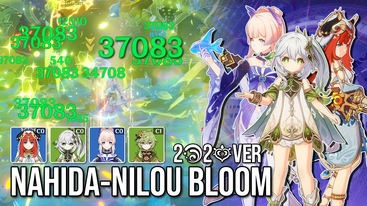BOUNTIFUL CORE EXPLOSION! Nahida-Nilou Bloom (2 Hydro-2 Dendro ver) [3.2 Abyss Showcase]