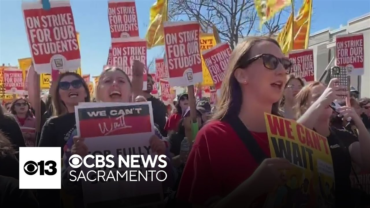 Twin Rivers Unified teachers begin first strike in district history