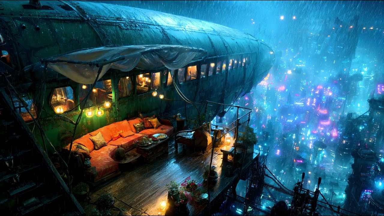 Cyber Lofi Vibes - Cyberpunk Rainy Night 🌧️ Lofi Beats for Deep Focus |  | Relaxing Hip Hop Ambience