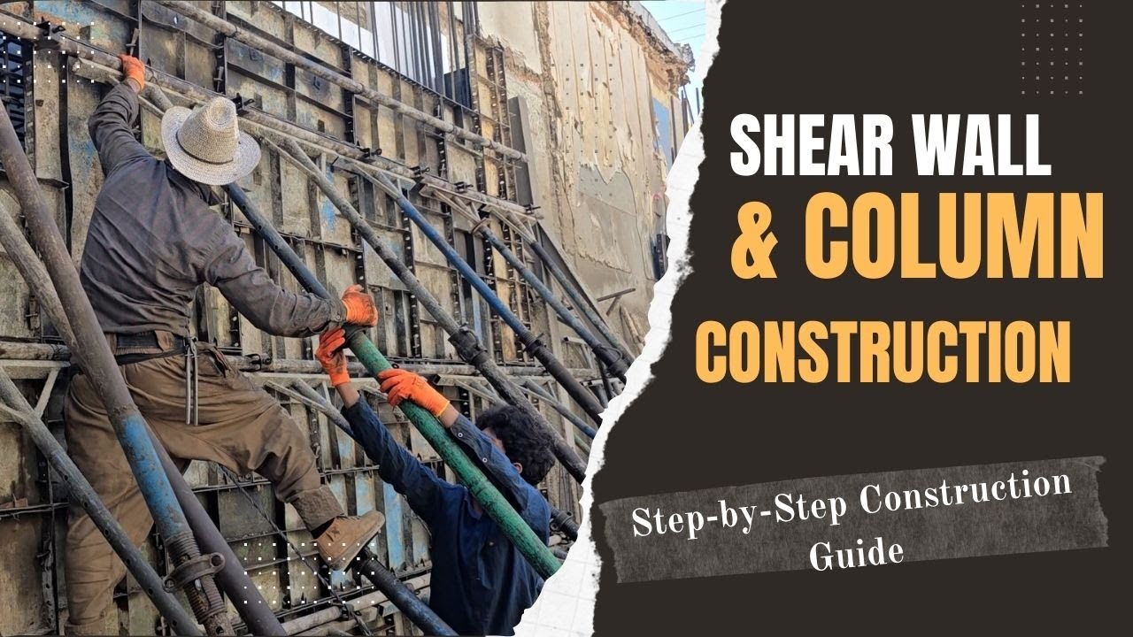 Step-by-Step Shear Wall & Column Construction: Rebar Tying and Foundation Setup Explained