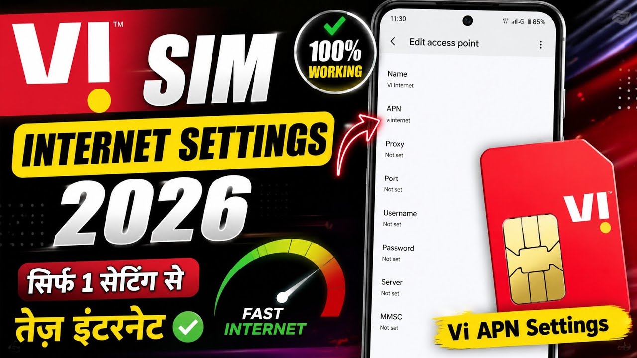 Vi SIM Internet Settings 2026 | Vi APN Settings | Vi Fast Internet Settings