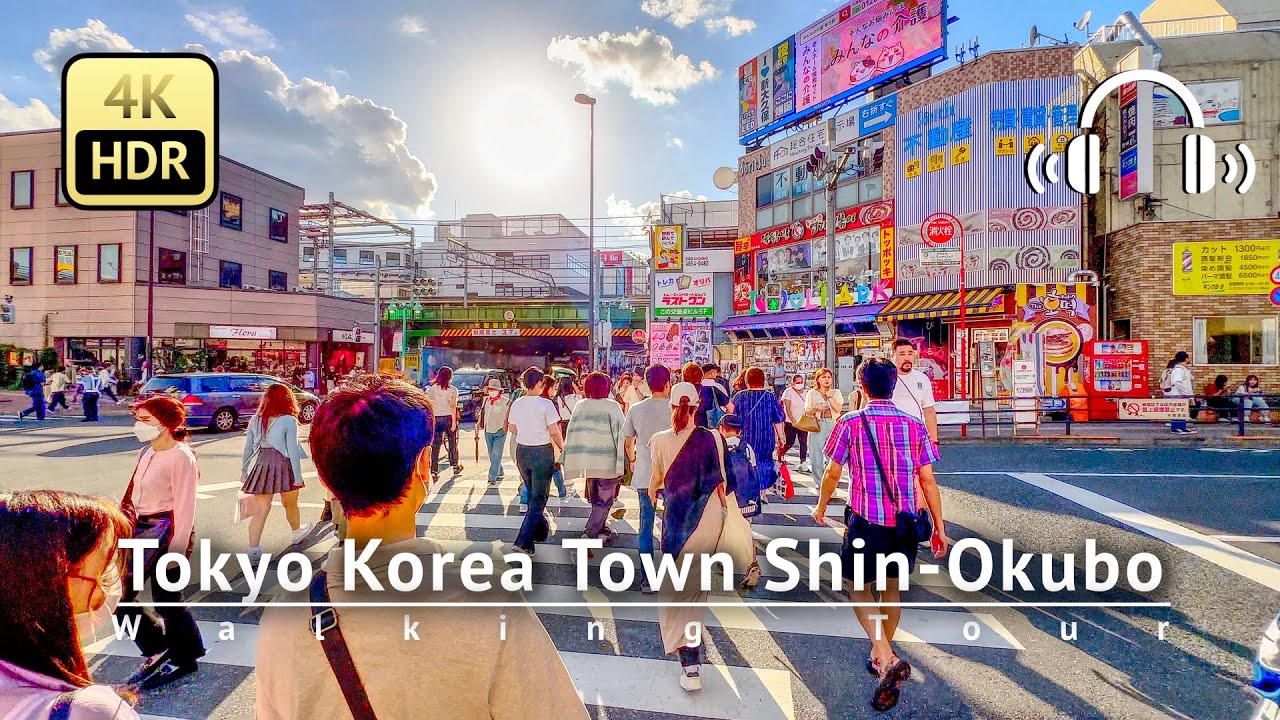 Biggest Korea Town in Tokyo: Shin-Okubo Walking Tour - Tokyo Japan [4K/HDR/Binaural]