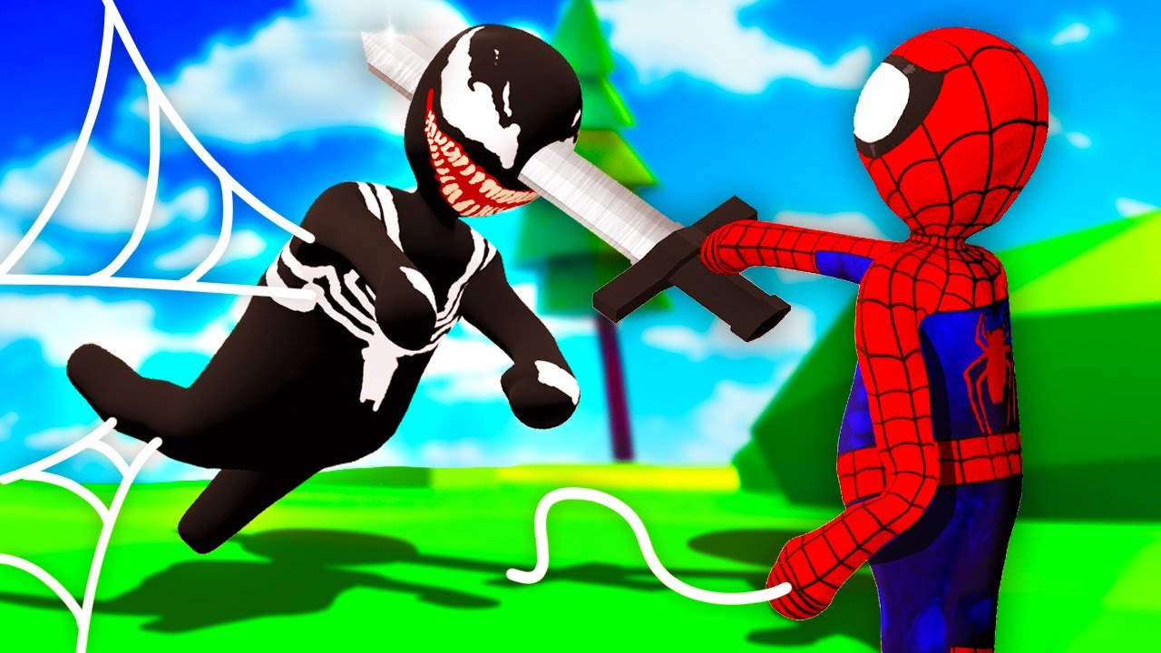 Venom Attacks Spiderman and Tries to EAT him... (Human Fall Flat)