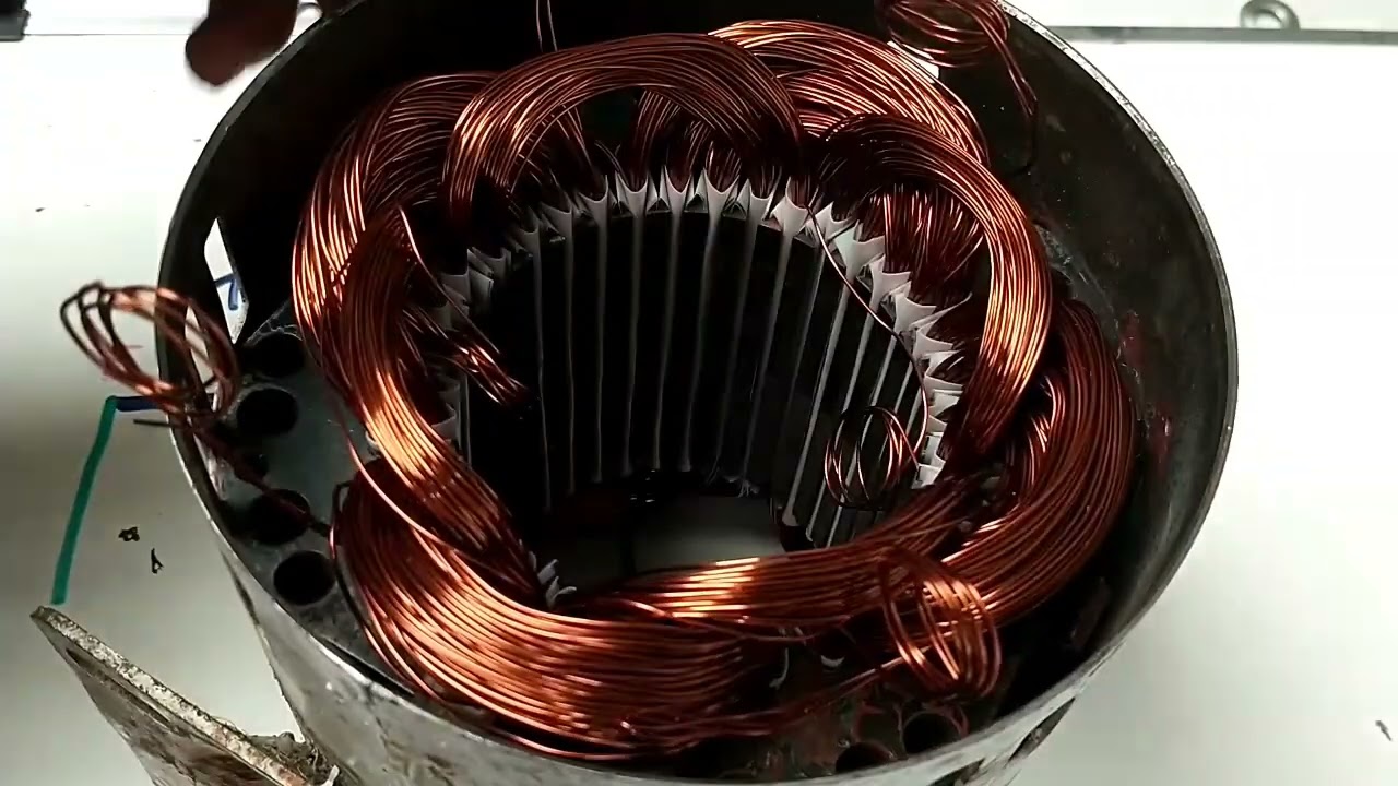 ✅Embobinado de motores, CONEXI&Oacute;N INTERNA  motor monof&aacute;sico de 4 polos🔴