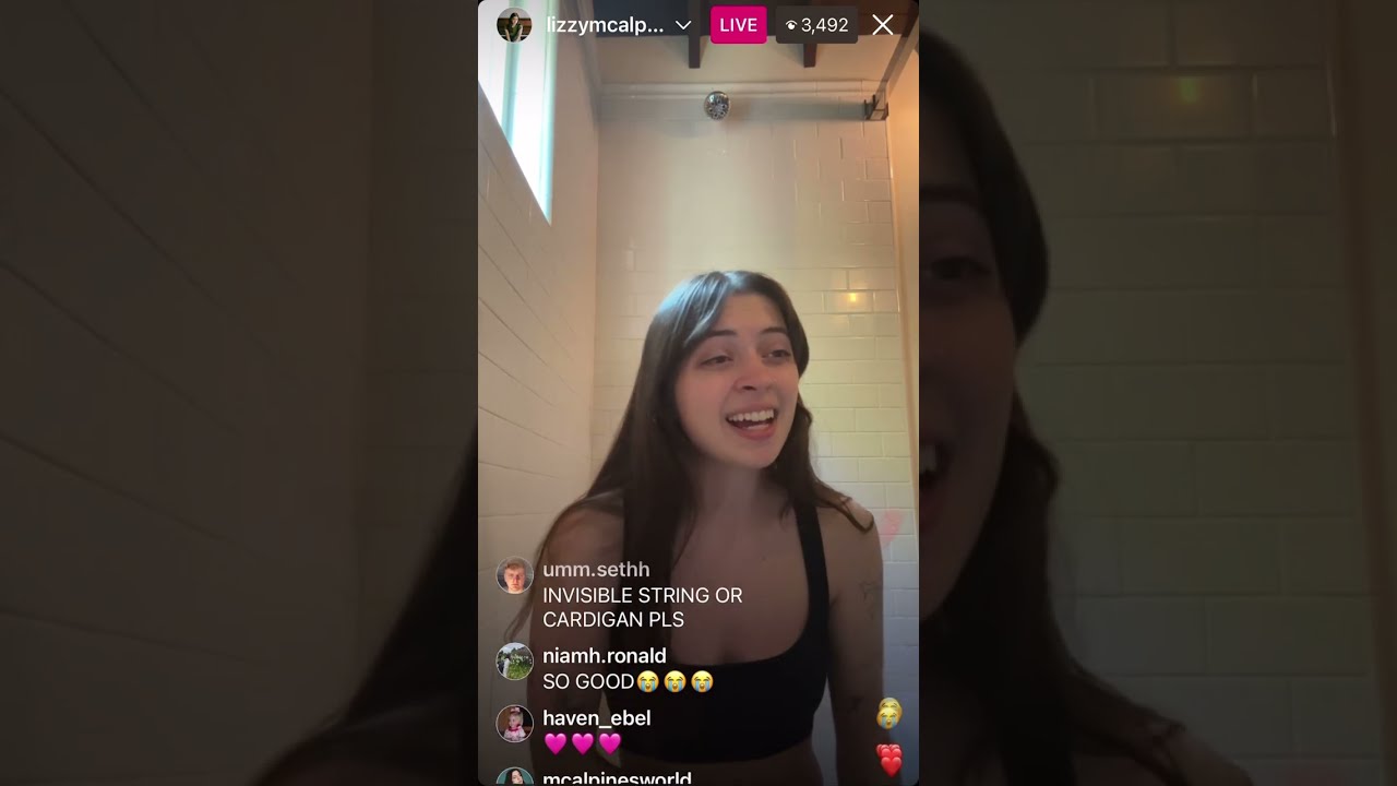 august 27, 2023 | lizzy mcalpine ig live | pre-streamy's covers (miley, olivia, taylor, billie...)