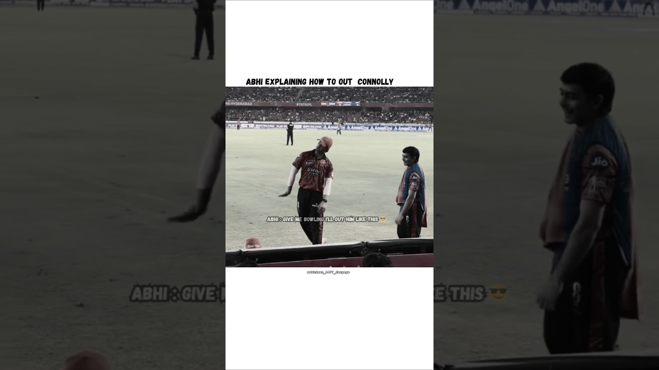 Abhishek sharma explaining how to make Connolly out in SRH vs PBKS match | #abhisheksharma #ipl