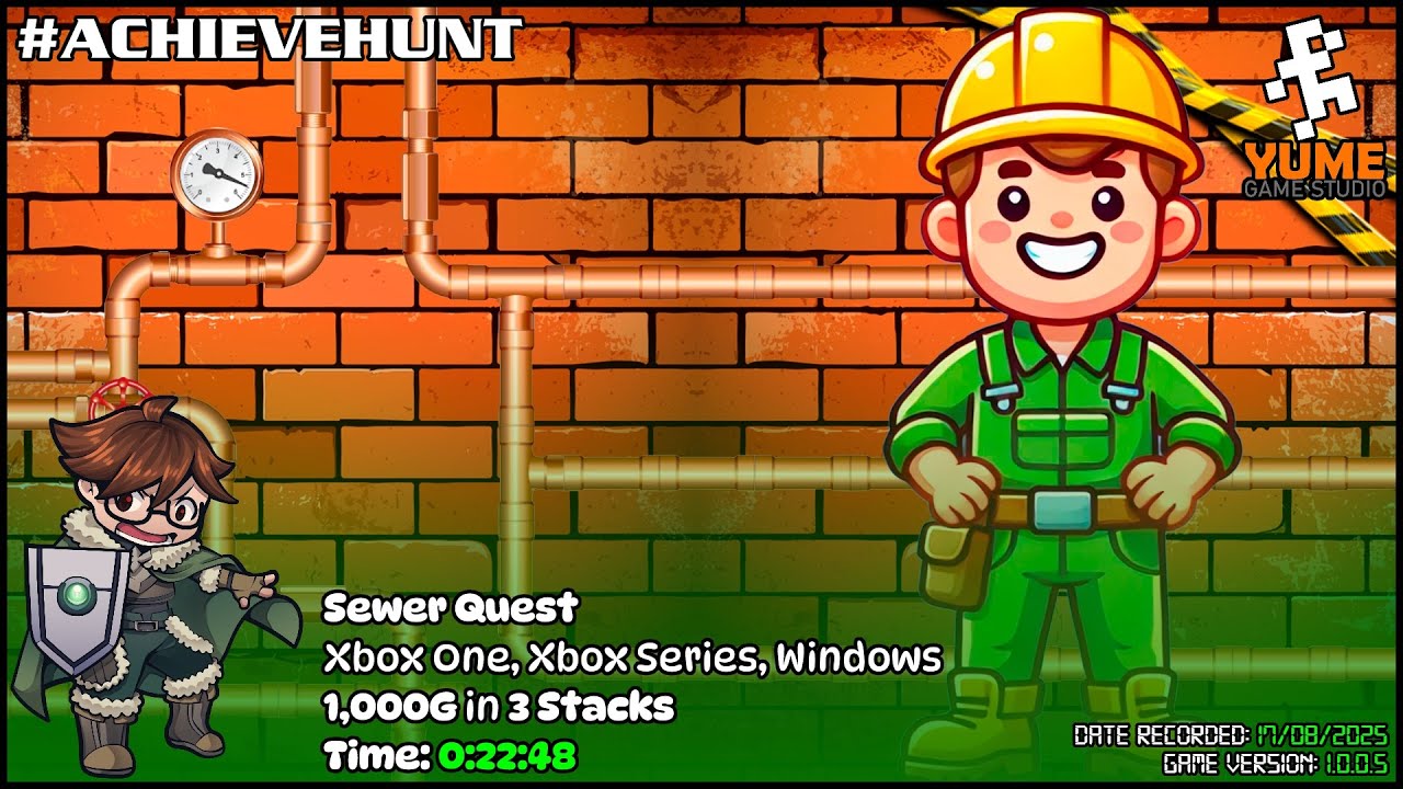 #AchieveHunt - Sewer Quest (Xbox One, Xbox Series, Windows) - 1,000G in 22m 48s!