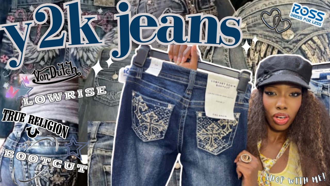 shop with me 🛍 | low rise jeans try-on haul 👖✨ (y2k, flared & more) ross finds!