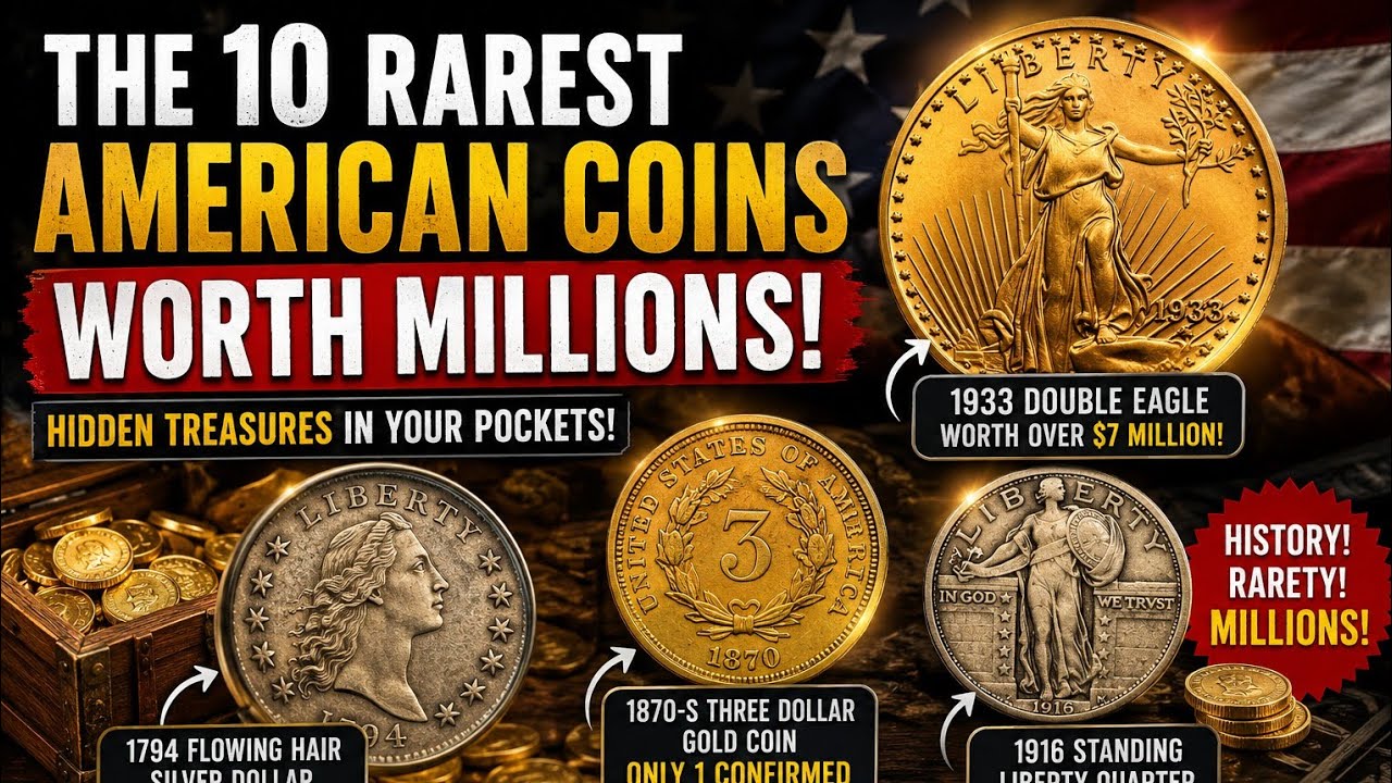 Top 10 Rarest American Coins Worth Millions | Hidden Treasures That Could Make You Rich!
