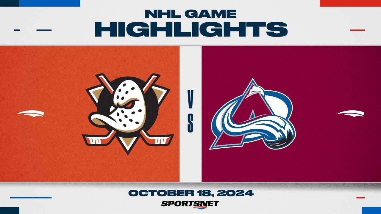 NHL Highlights | Ducks vs. Avalanche - October 18, 2024