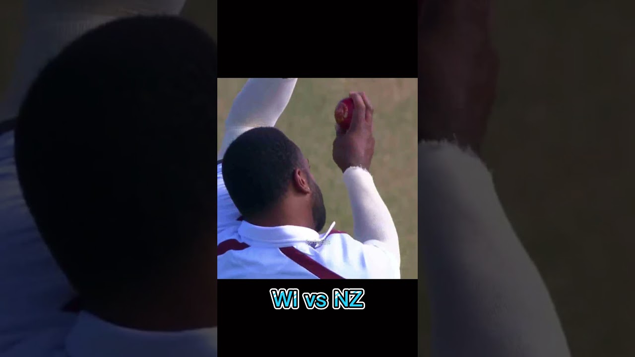 Ojay Shields Maiden Wicket In Test Cricket WI vs NZ  #cricket #cricketmatch #nzvswi #testcricket