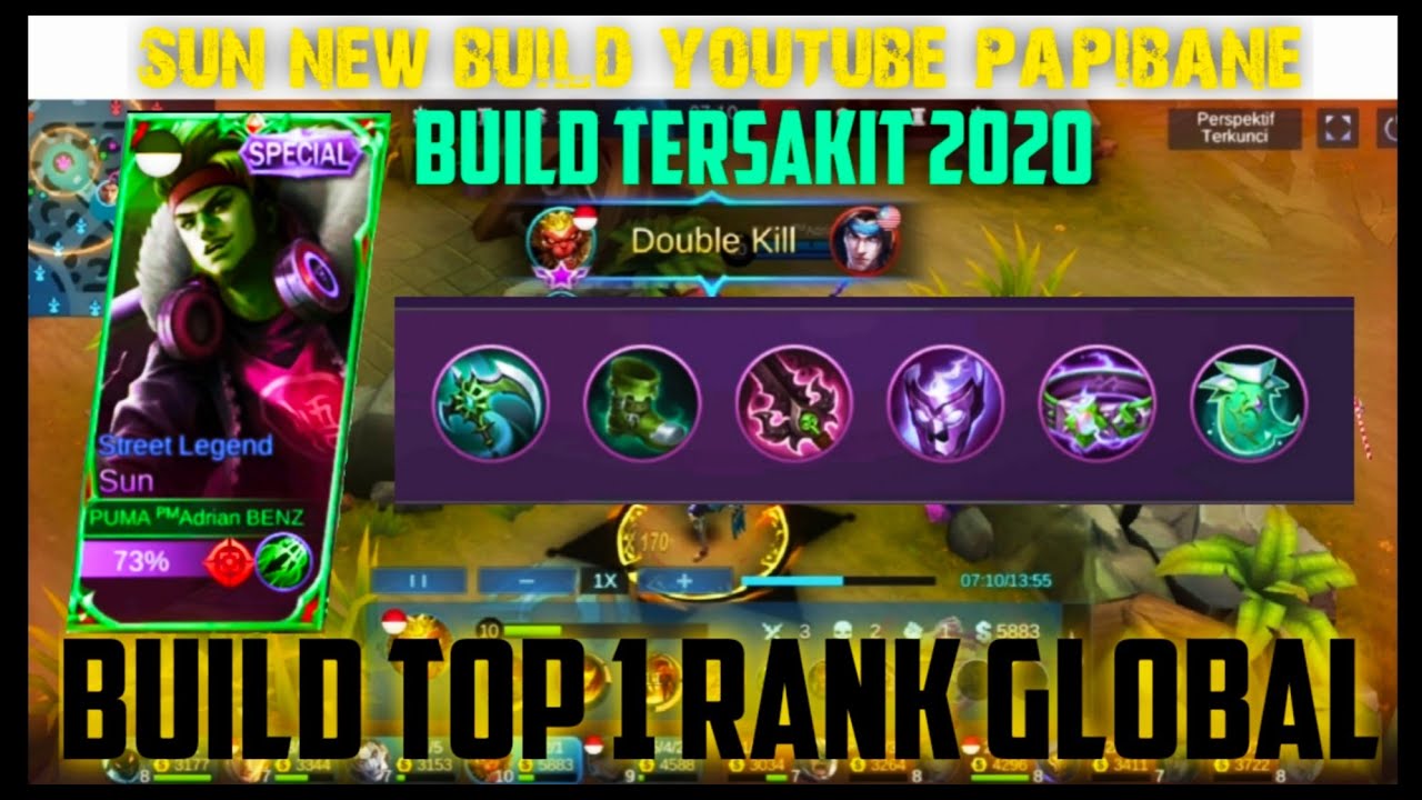 SUN NEW BUILD, SUN BEST BUILD YOUTUBE PAPIBANE, SUN BUILD TOP 1 RANK GLOBAL, SUN BUILD PALING SAKIT