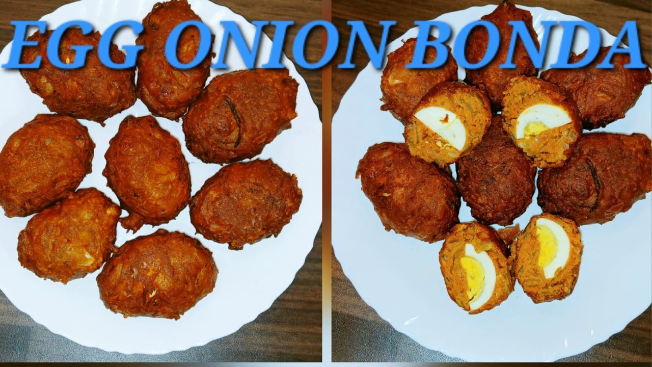 Onion Egg Bonda Recipe in Tamil | டீ கடை வெங்காய முட்டை போண்டா | Crispy Evening Snacks | EID Special