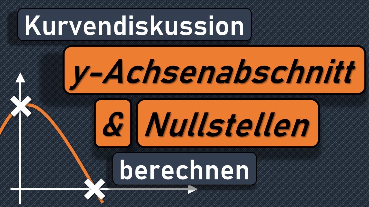 Nullstellen berechnen, y-Achsenabschnitt berechnen, Achsenschnittpunkte