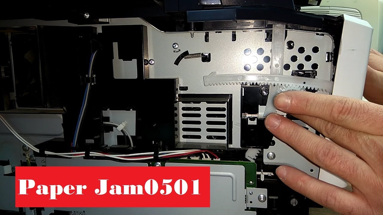 Kyocera  jam0501 бумага застряла в кассете 1. Заусенцы
