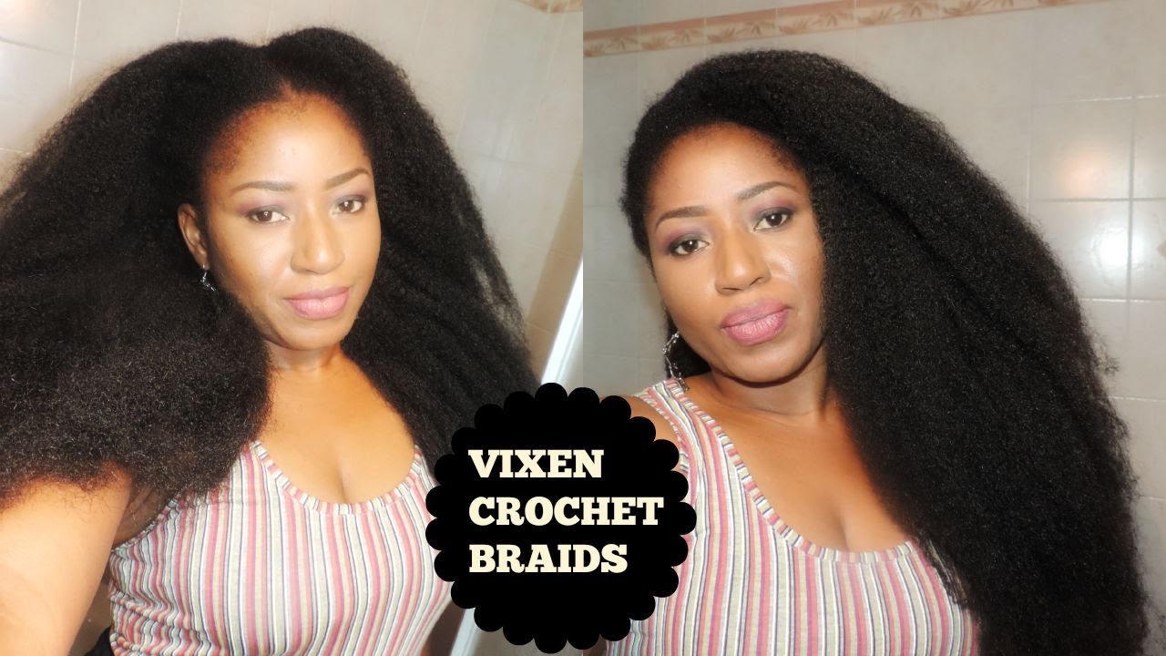 DIY VIXEN CROCHETS BRAID ON SHORT 4C HAIR ,WITH MARLEY HAIR