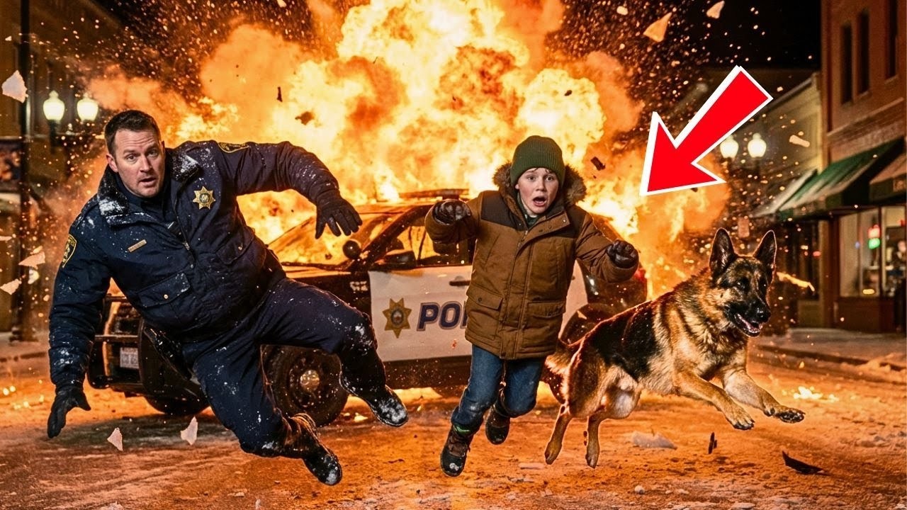 “Don’t Go Near That Car!” Homeless Boy and Dog Warn Officer—Seconds Before Explosion