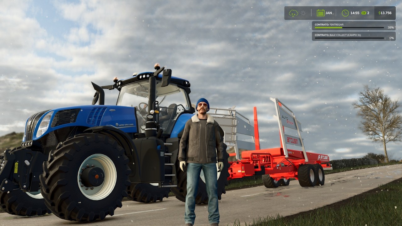 Catando fardos de feno e silagem #farmingsimulator25