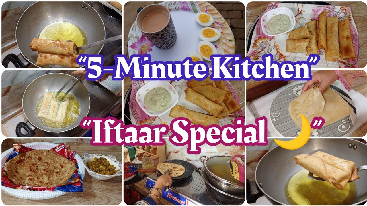 5 Minut Cleaning Routine | Organized Kitchen Every Day | Iftaar Special Spring Roll Recipe 🌙