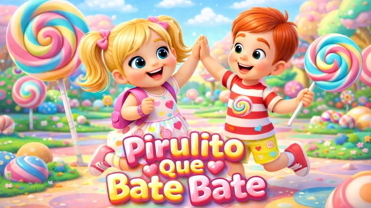 Pirulito que Bate Bate | Música Divertida e Educativa para Crianças | Música Infantil para Crianças🍭