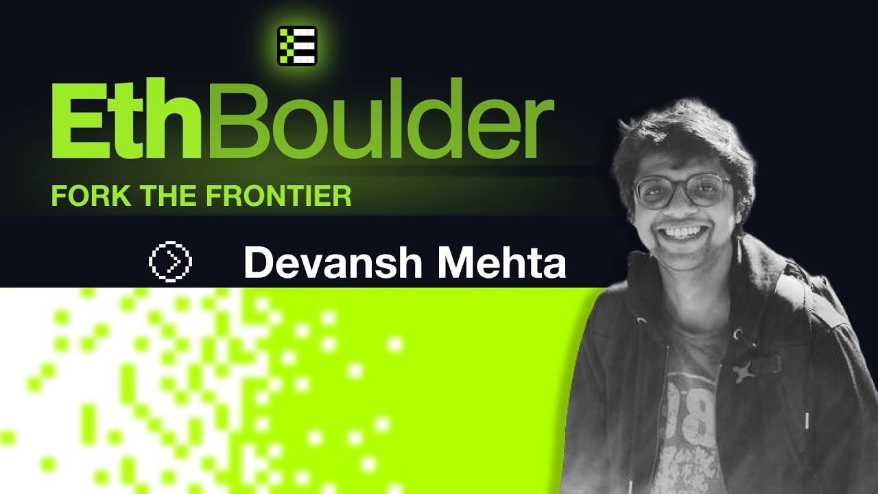 Challenges and Approaches to Ethereum Public Goods Funding | ETHBoulder with Devansh Mehta