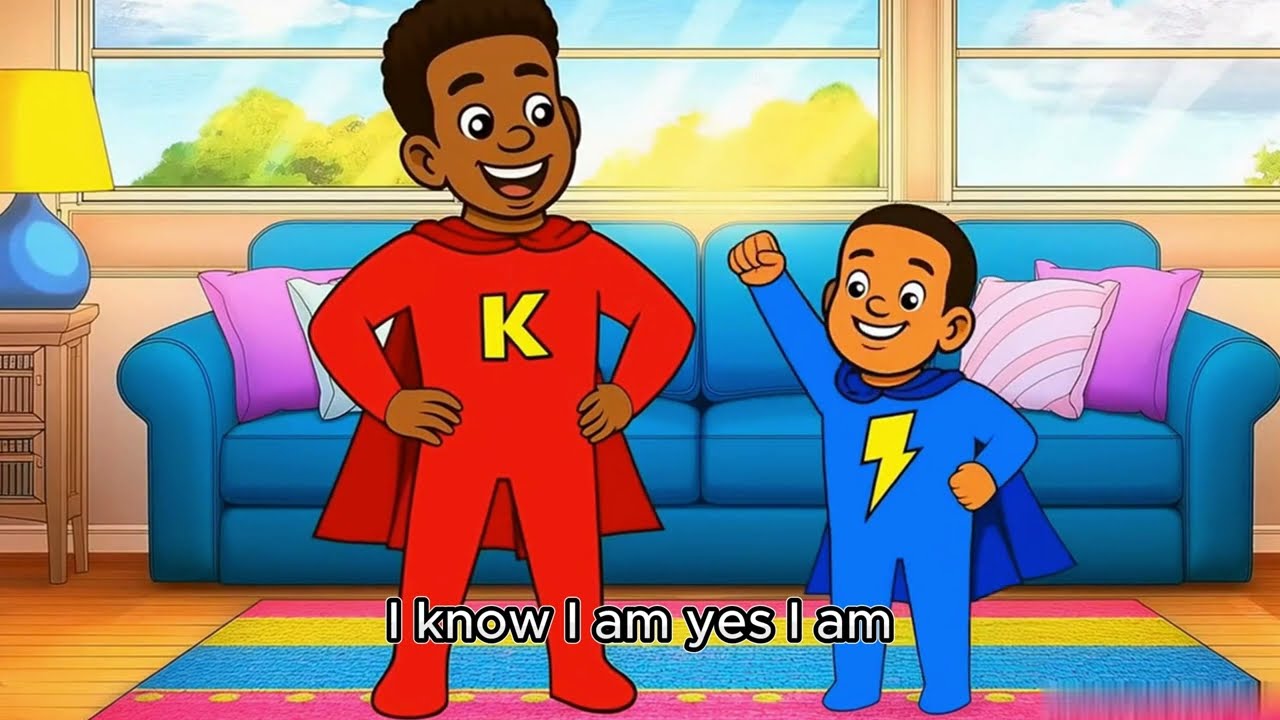 Positive Affirmations Song for Kids 🤗 | Nursery Rhyme “I Am” Singalong | Preschool Build Confidence.