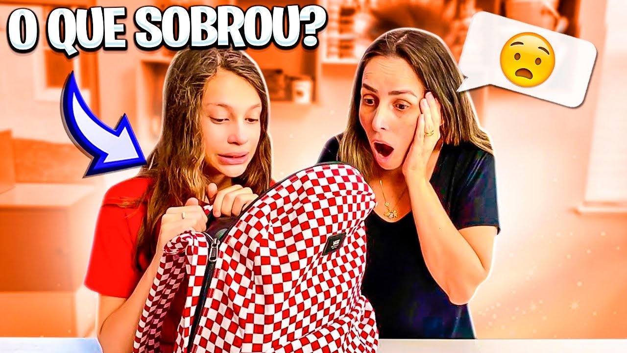 MINHA MÃE REAGINDO AO QUE SOBROU DO MEU MATERIAL ESCOLAR - FAMILYFUN5