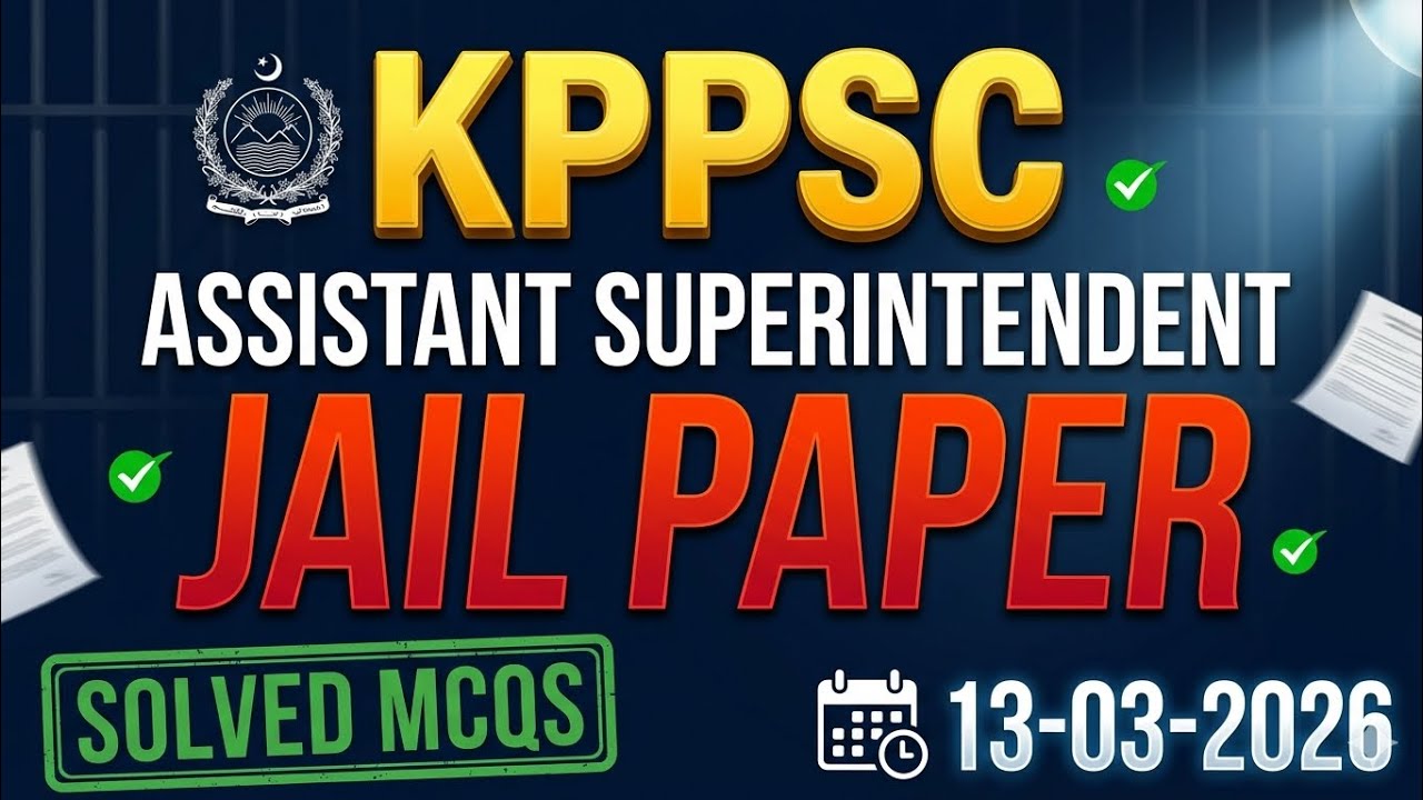 KPPSC Assistant Superintendent jail paper 13-03-2026 | Assistant Superintendent jail Solved MCQS 