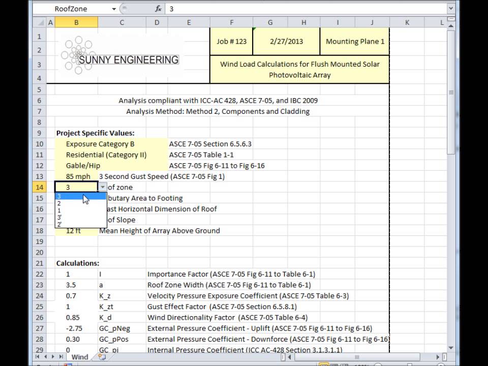 Free Solar PV Wind Uplift Calculator (flush mounted systems)