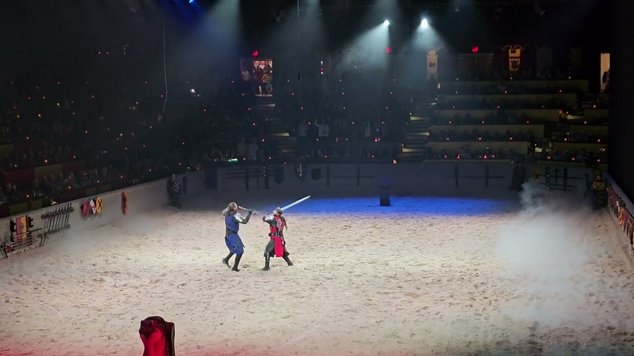 Medieval Times Red Knight vs Blue Knight