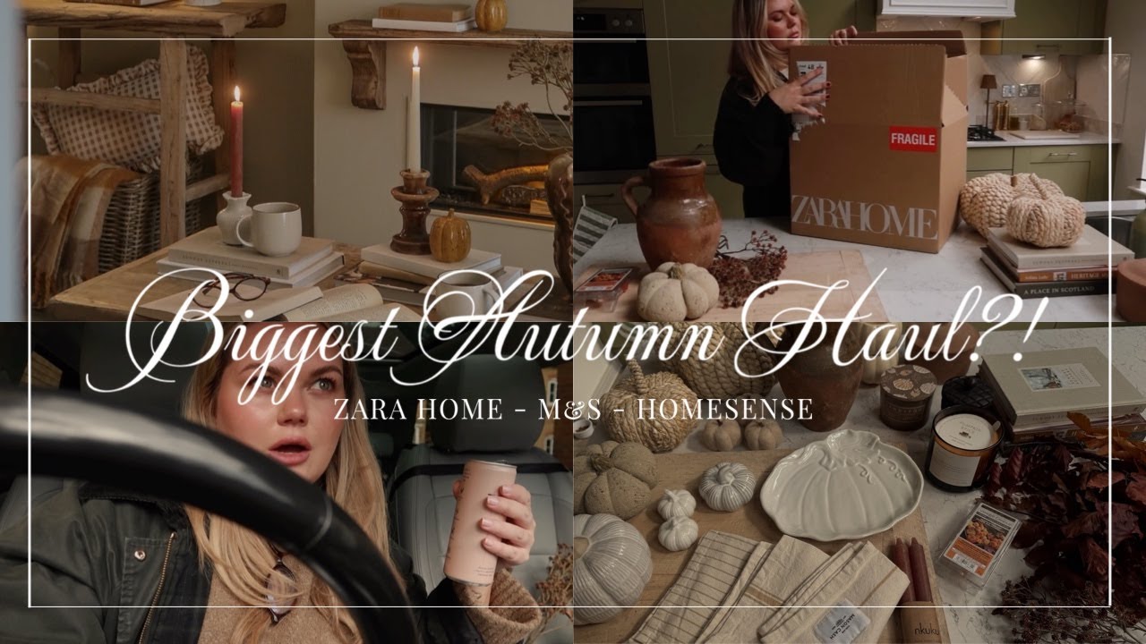 MY BIGGEST AUTUMN HAUL YET?! ZARA HOME, M&S, HOMESENSE + The Skincare That Got Me ID’d in my 30's