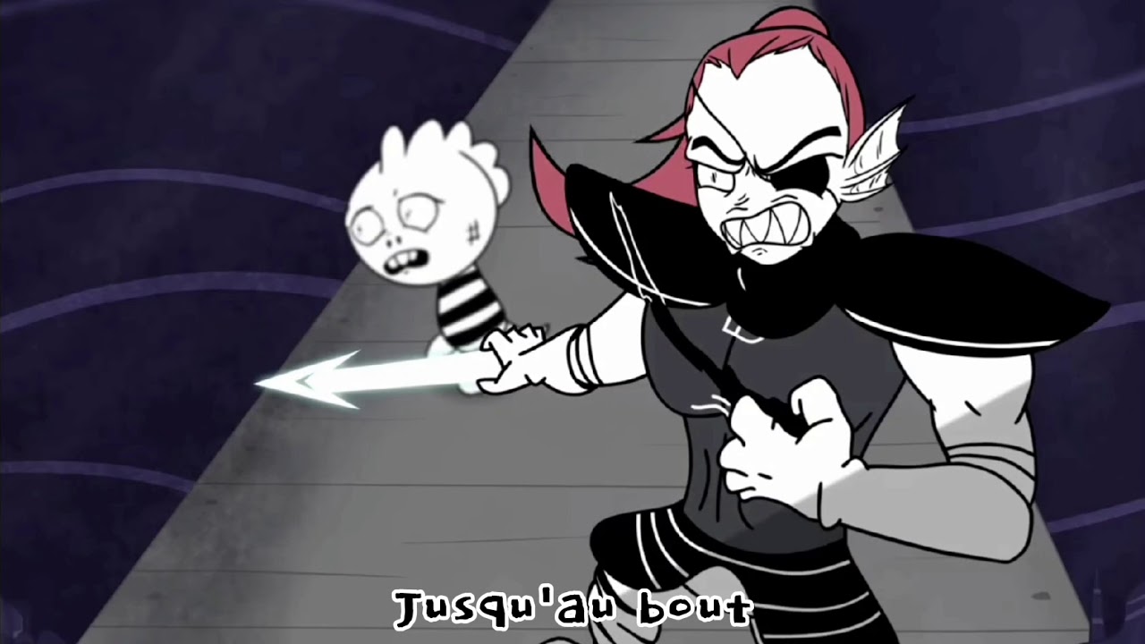 Battle again a true heroe AMV UNDERTALE #2 UNDYNE VS FRISK {french cover}