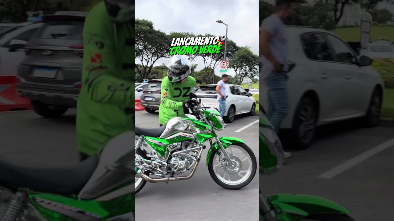 CG160 CROMO VERDE 🟢 A moto &eacute; &uacute;nica do mundo, brasileira 🇧🇷 #moto #motos #cromo #biker