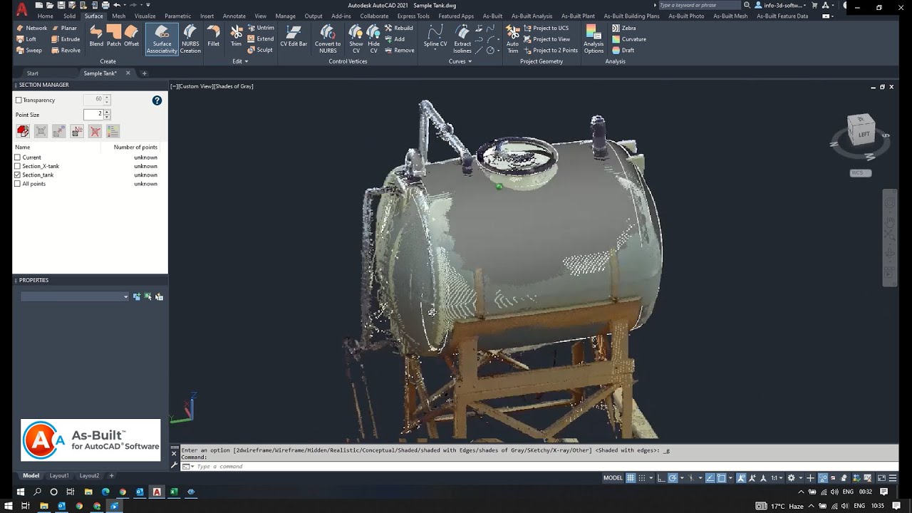 How to design Tank with FARO As-Built Solution