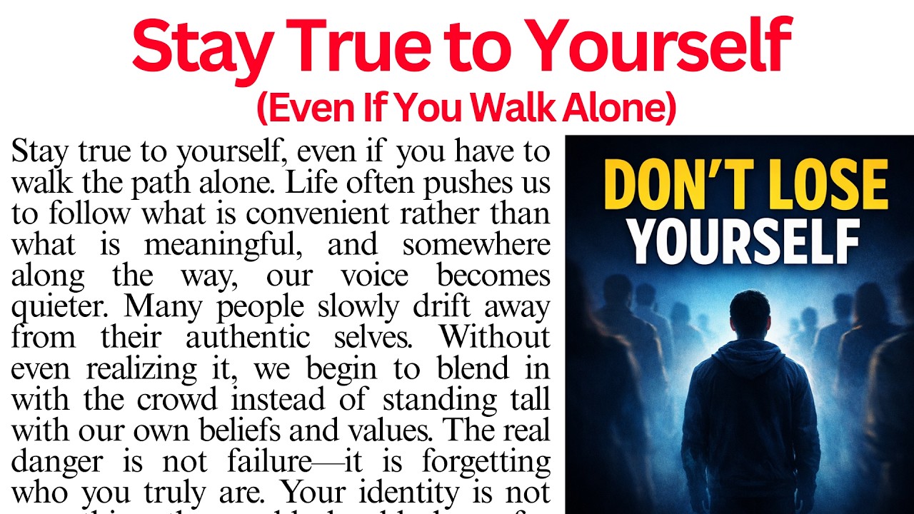 Be Yourself | Stay True to Yourself | Reading Comprehension Passage | Passage | Never Lose Yourself