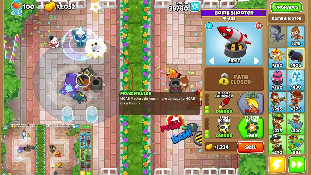 DavisXdein: Bloons TD 6 -  Party Parade  on Hard/Standard (New Map)