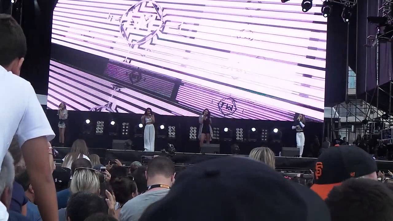 Little Mix performing Black Magic at Gibraltar Music Festival
